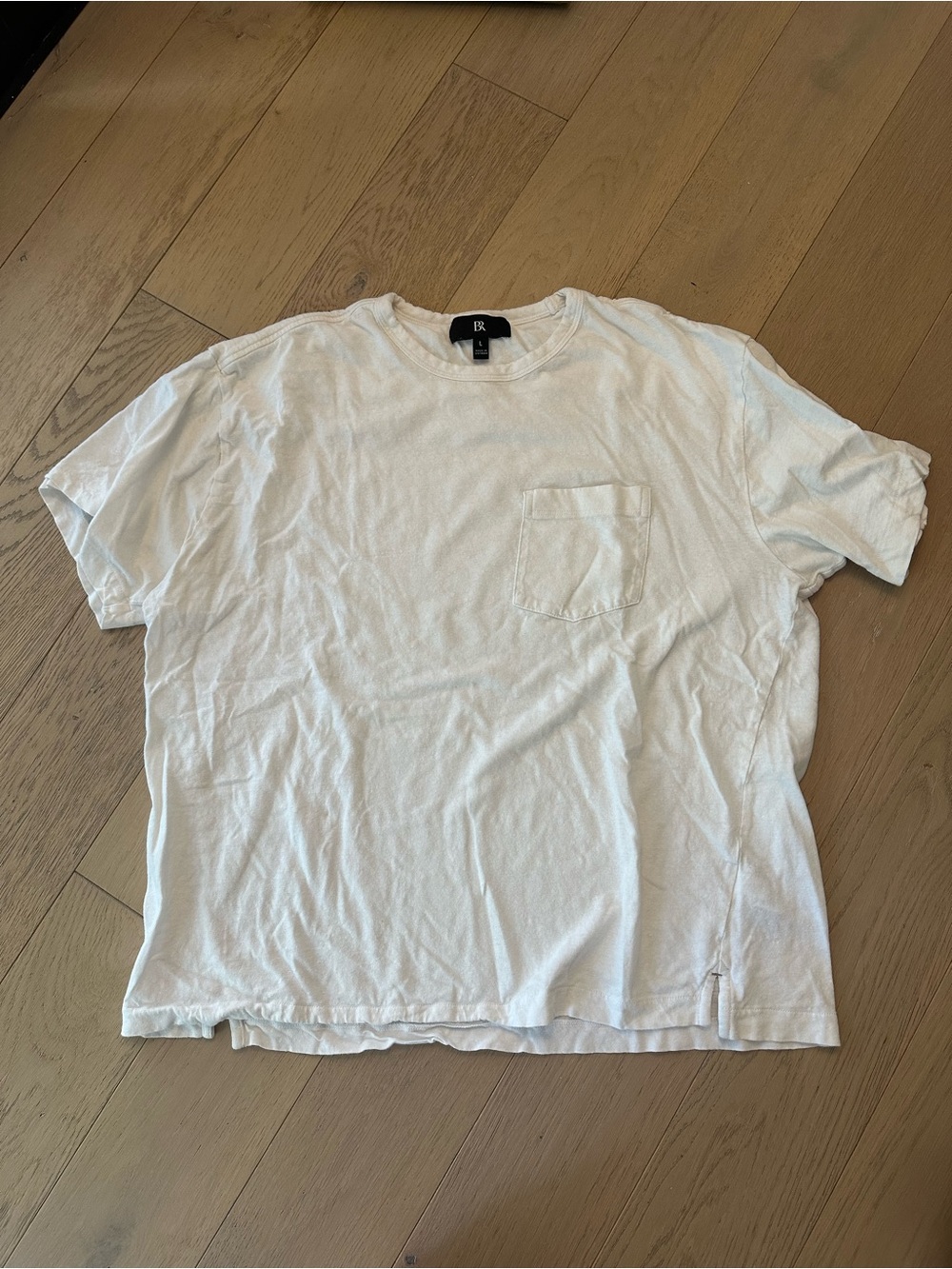 Banana Republic White Short-Sleeve Pocket Tee